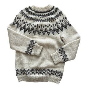 Fair isle hand knit sweater